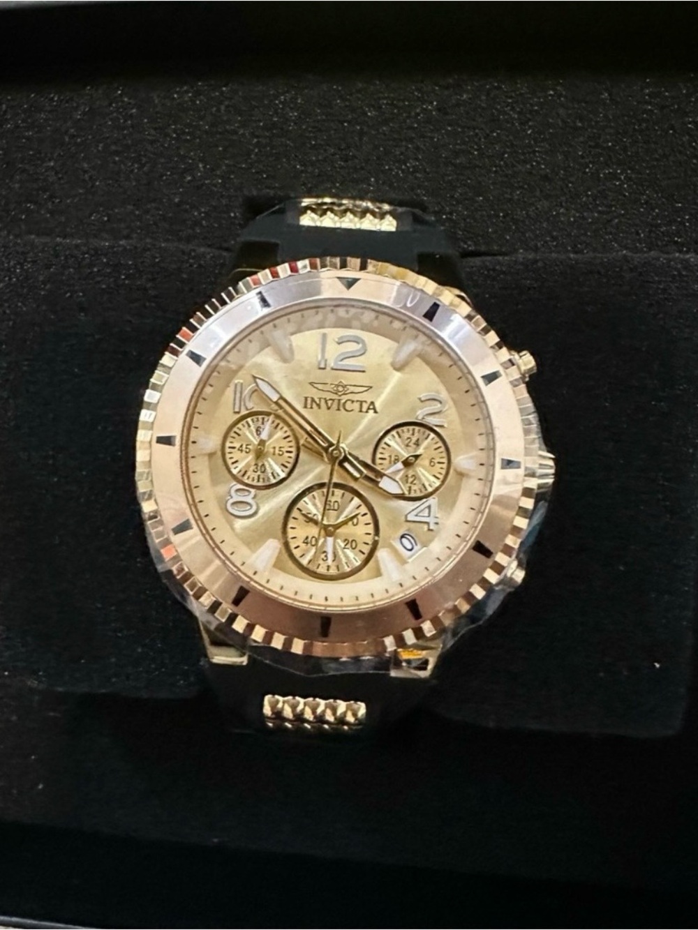 Invicta BLU Women's Watch - 39mm, Gold, Black (36909) - Picture 5 of 10